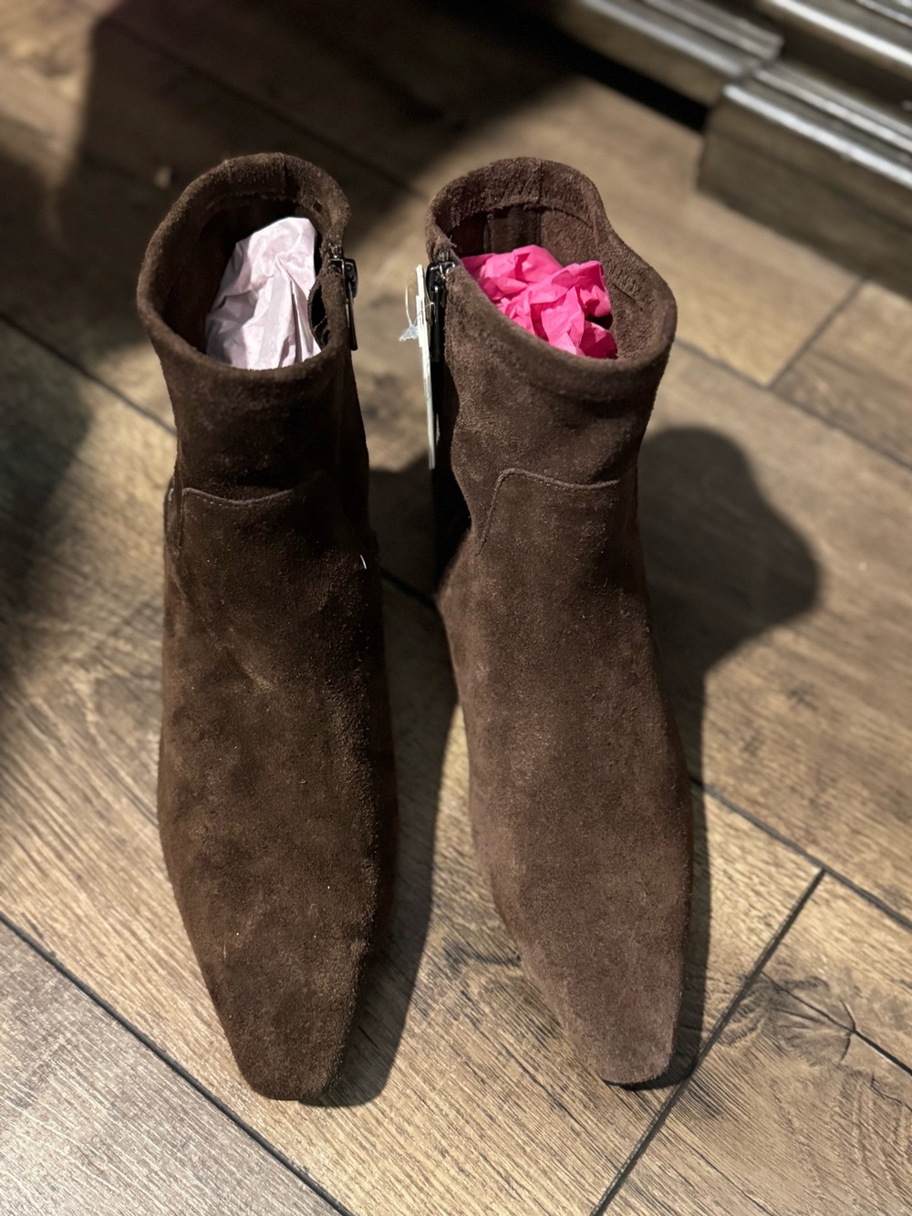 Jason Wu Brown Suede Ankle Boots -Classic Zip Design Size 7.5